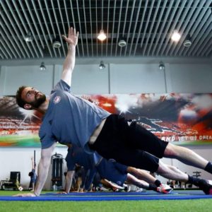 Η δουλειά δεν σταματά ποτέ! 🔴⚪🏋🏻‍♂️ #olympiacos #training #gym
