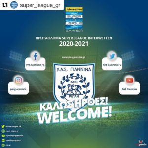 Good to be back @super_league_gr
・・・
🏟&nbsp;&Kappa;&alpha;&lambda;ώ&sigmaf; ή&rho;&theta;&epsilon;&sigmaf; &sigma;&tau;&eta; #slgr @pasgianninafc ⚪🔵 #PasGiannina #welcome